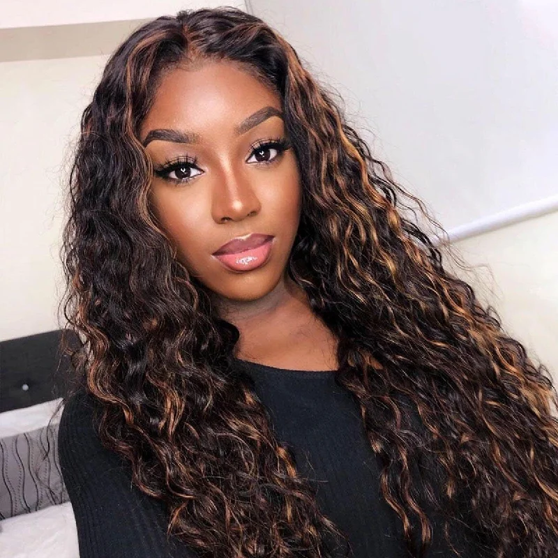 13x4 Real HD Lace Frontal Wig Water Wave Human Hair