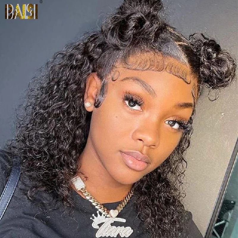 BAISI Water Wave Bob Wig 100% Human Hair