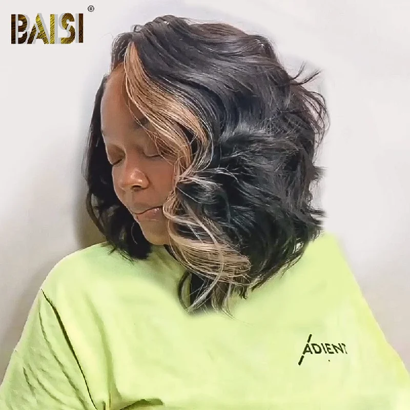 BAISI Charming Short Highlight BoB Wig