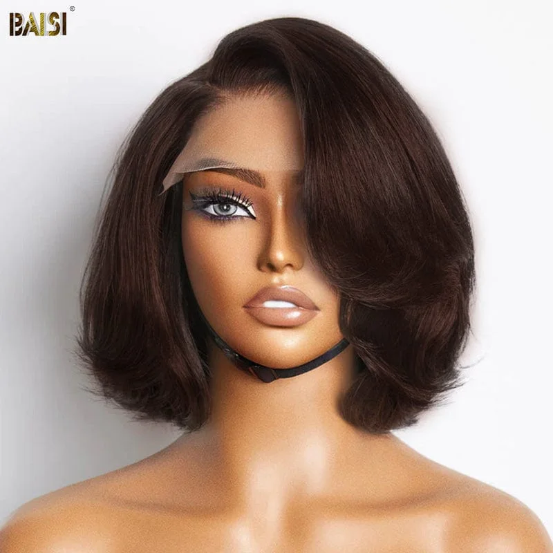 Baisi Elegant Brown Short Wig