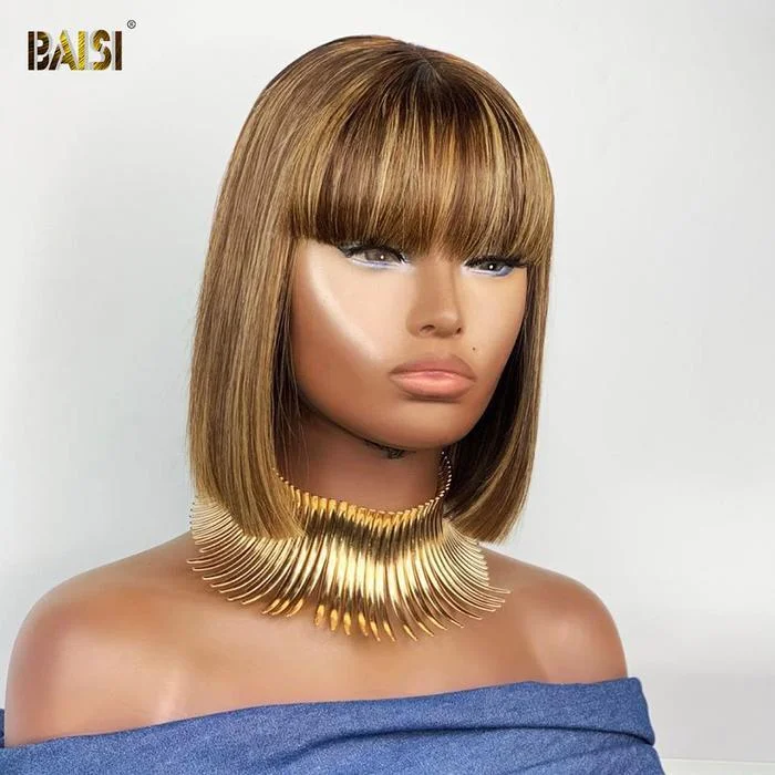 BAISI Flash Sale 100% Machine Made Human Hair BOB Wig