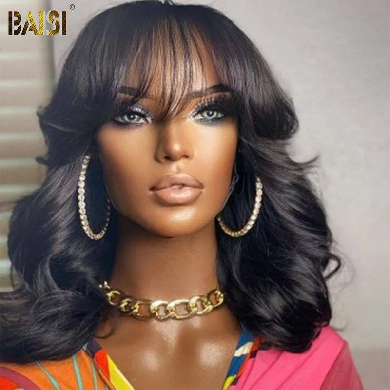 Baisi Machine Made Body Wave With Bang BoB Wig