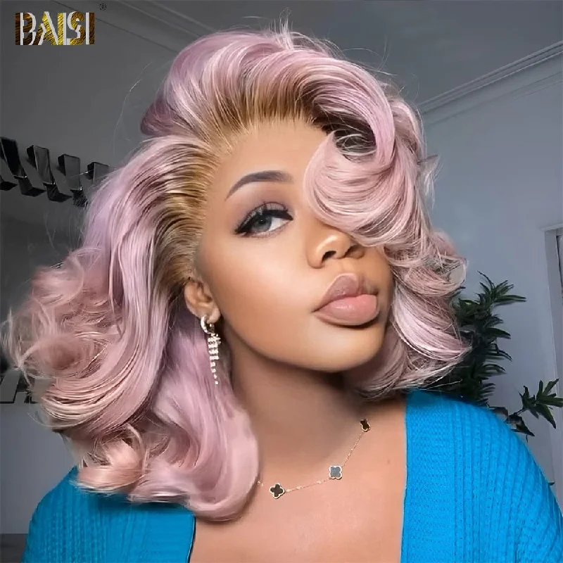 BAISI Sexy Ombre Pink  Lace Wig