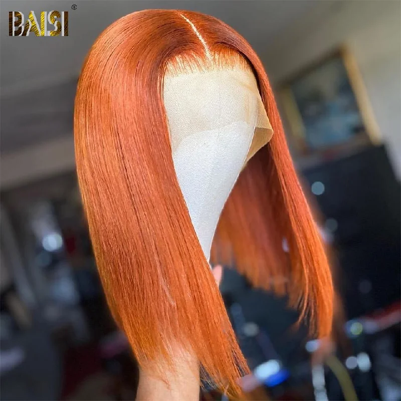 Orange Ginger Color Human Hair BOB Wig