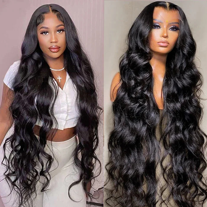 Body Wave HD Invisible 13x4 Lace Front Human Hair Wigs Pre Plucked Brazilian Virgin Hair