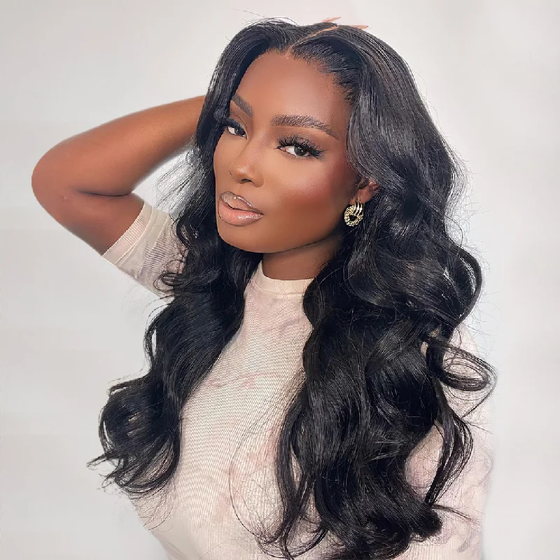 Upgraded 6x5 Body Wave Lace Closure Wigs Glueless Wear & Go Wig Pre Bleached Pre Cut Lace Wig