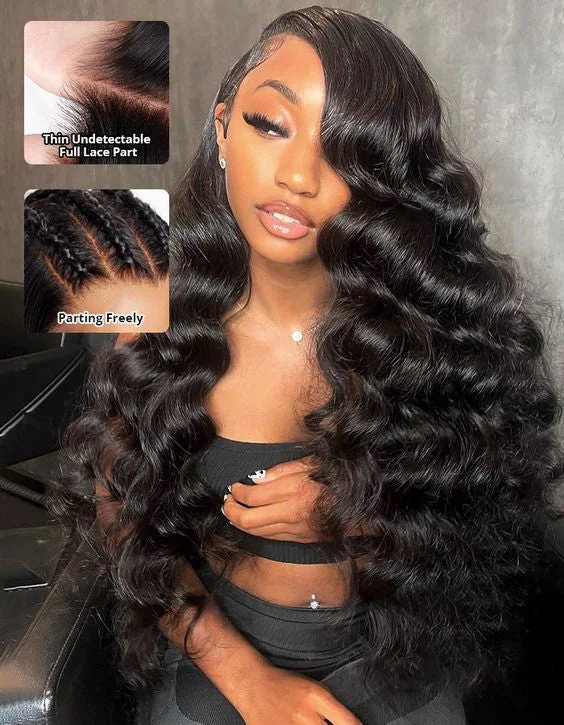 Bleached Knots 360 Lace Wigs Pre Plucked Loose Deep Wave Human Hair Wigs