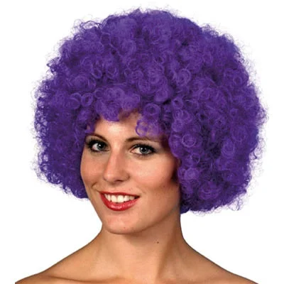 Afro Or Clown Wig Purple