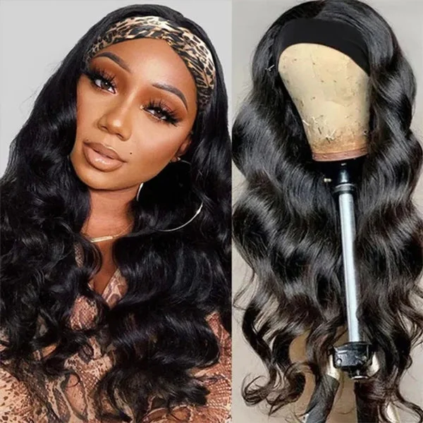 Body Wave Headband Wigs 150% Human Hair Wigs for Women Glueless Wigs