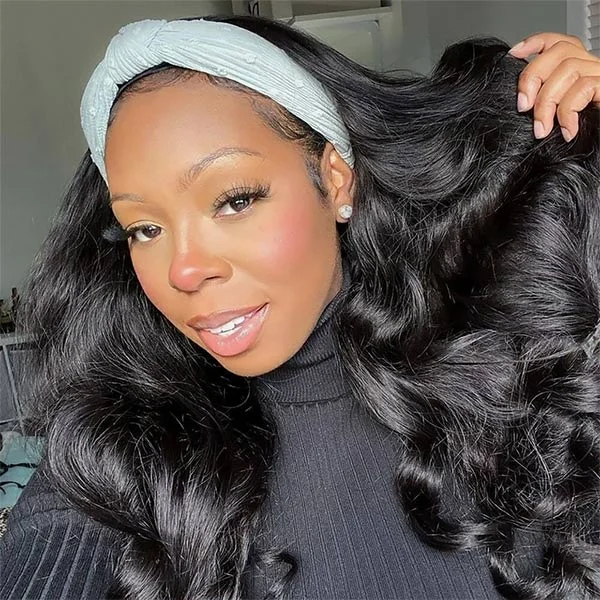 Mslynn Body Wave Headband Wig Human Hair Glueless Wig No Lace Wig