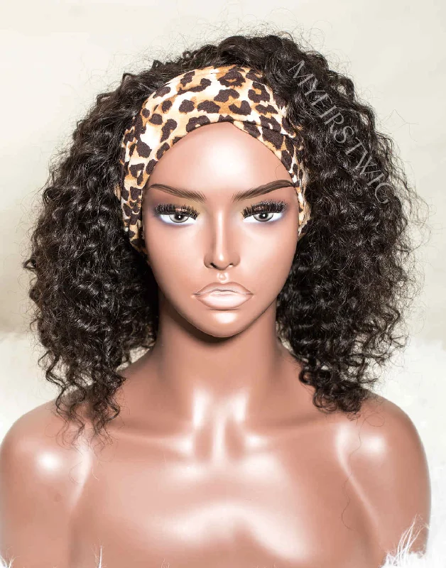 DESTINY - 12" INDIAN HUAMN HAIR CURLY HEADBAND WIG - HBW003