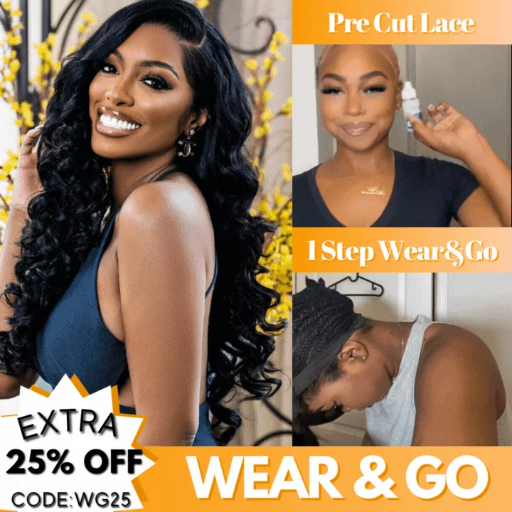 Glueless Wear Go 13x4/6x4.5 Body Wave/Loose Deep Wave/Curly/Kinky Straight Pre Cut HD Transaparent Lace Human Hair Wigs With Breathable Cap Air Wig-Geeta Hair