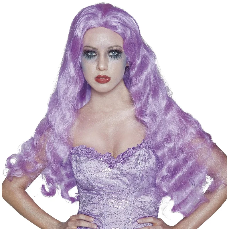 Gothic Bride Wig Purple