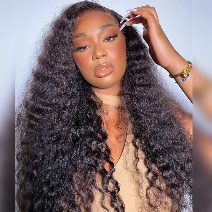 13x4 Transparent HD Lace Front Loose Deep Wave Glueless Human Hair Wig - Geeta Hair