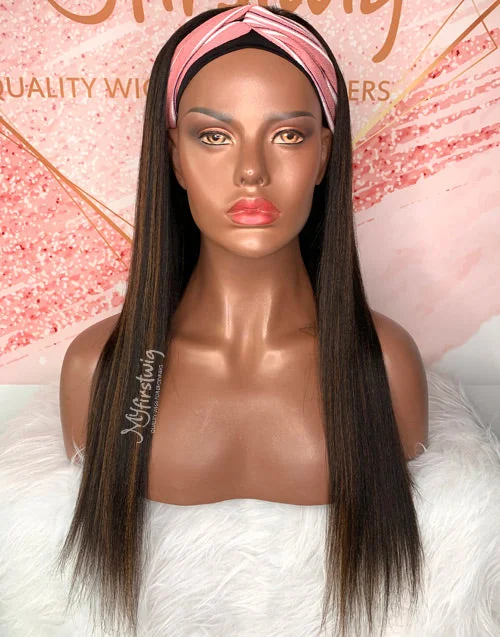 KITTY - HIGHLIGHT YAKI STRAIGHT HEADBAND WIG - HBW002