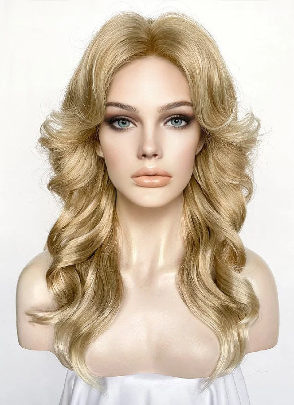 Mixed Blonde Wavy Blowout Lace Front Synthetic Hair Wig LF3320