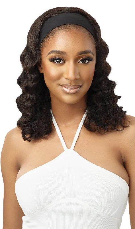 Outre 100% Unprocessed Human Hair Headband Wig HH Body Curl 16"