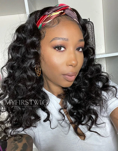 Trendy Kay - Kinky Curls (Temporary Curls) Scalp Top Headband Wig - HBW056