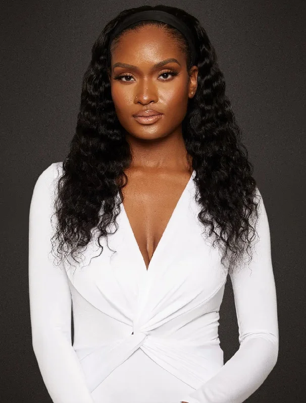 Virgin Brazilian Deep Wave Headband Wig