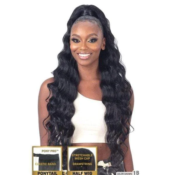 Freetress Equal Remixx Synthetic Half Up Half Down Ponytail Half Wig - SPOTLIGHT