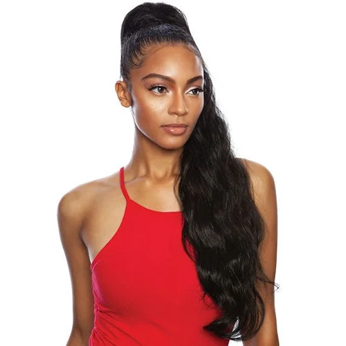 Mane Concept Human Hair Blend Ponytail Mega Wrap N Tie MBWNT01 Body Wave Wnt 32"