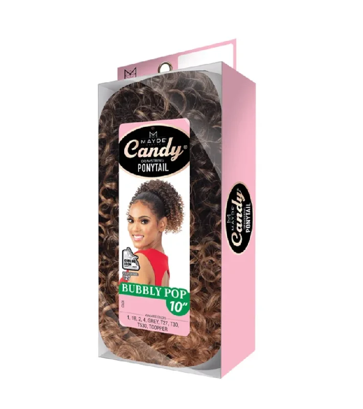 MAYDE BEAUTY CANDY DRAWSTRING PONYTAIL - BUBBLY POP 10"