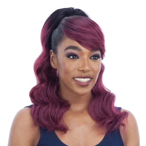 ModelModel Synthetic Hair Ponytail & Swoop Side Bang Loose Curl 2Pcs