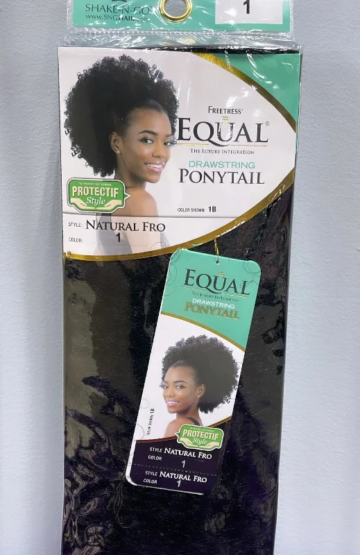 SHAKE-N-GO FREETRESS DRAWSTRING PONYTAIL - NATURAL FRO