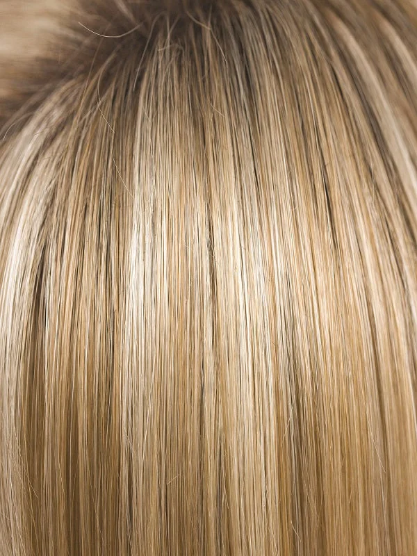 CREAMY TOFFEE R | Rooted Dark with Light Platinum Blonde and Light Honey Blonde evenly blended