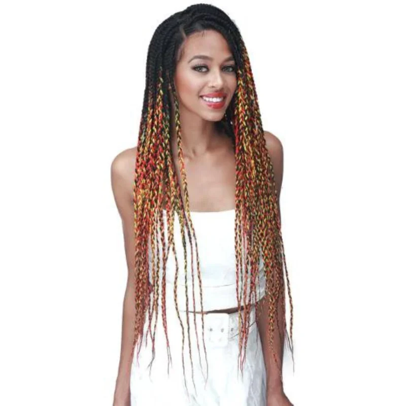 Bobbi Boss Premium Synthetic 13X5 Lace Knotless Box Braid Wig - 30"