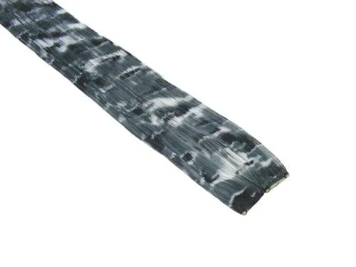 Clip In Colour Hair Streaks - Black Camouflage