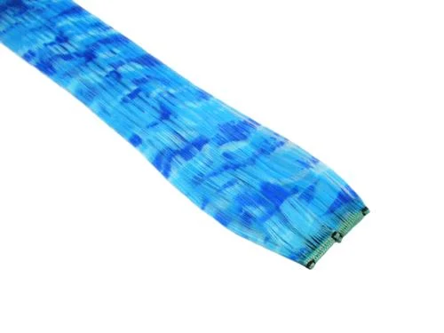 Clip In Colour Hair Streaks - Blue Camouflage