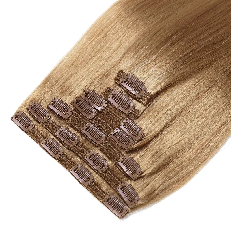 Clip In Hair Extensions #27 Bronzed Blonde 17"