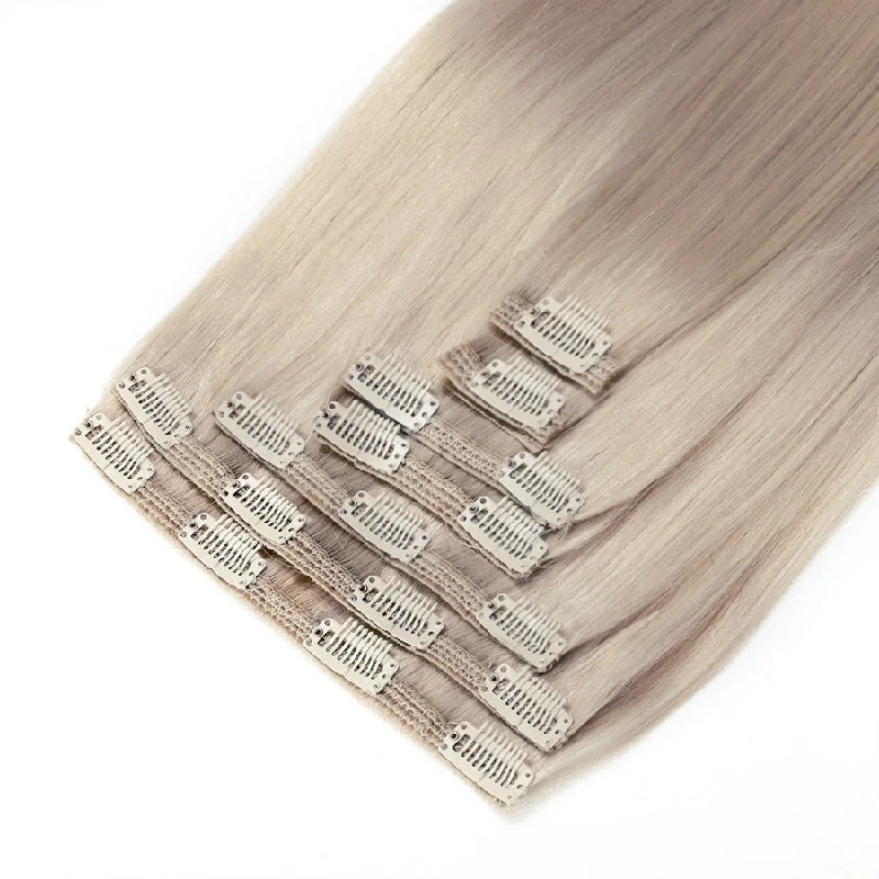 Clip In Hair Extensions #18a Ash Blonde 17"