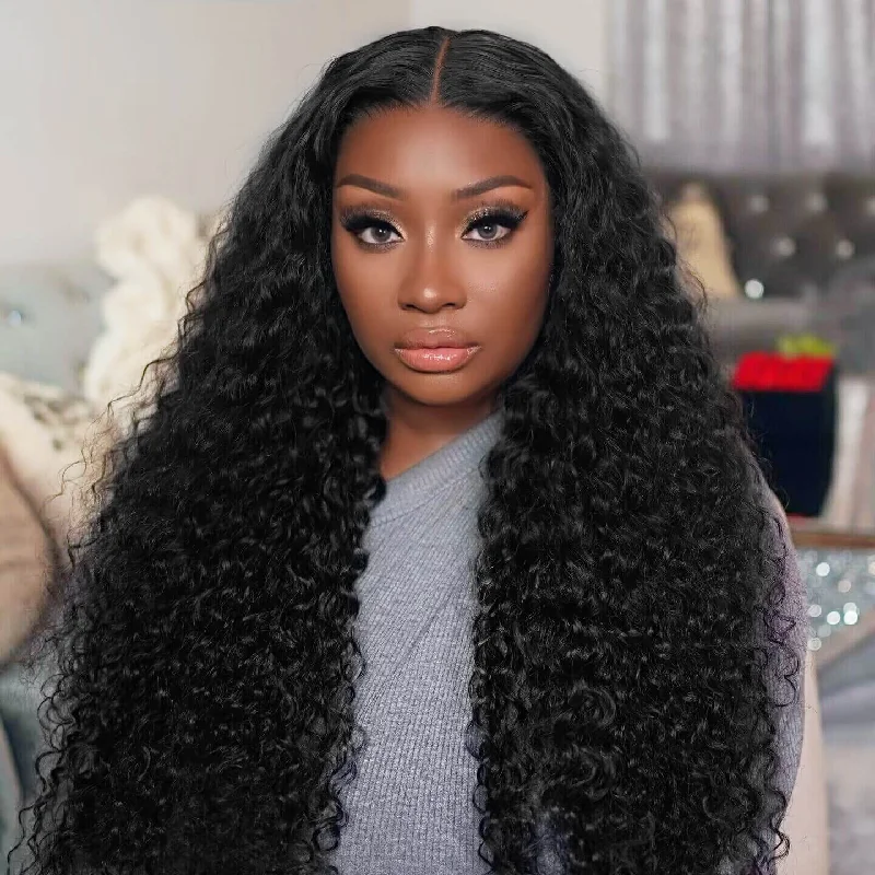 Pre-Cut HD Lace Wig Wear & Go Curly 5x5 Lace Closure Wig Easy to Install