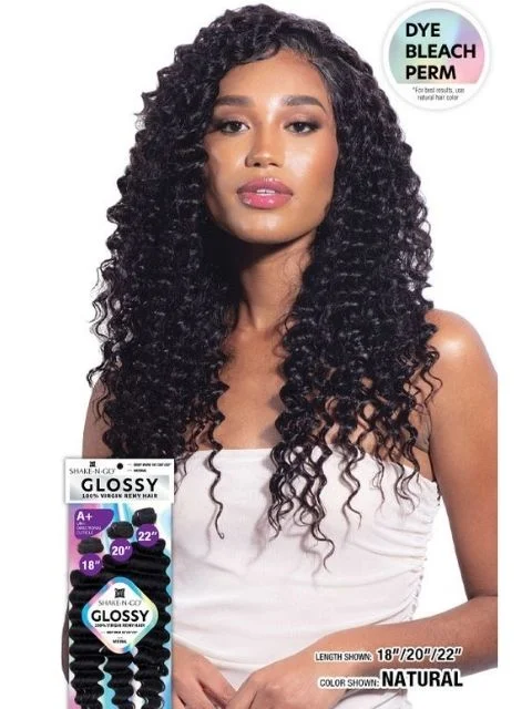 Shake N Go Glossy 100% Virgin Remy Hair DEEP WAVE 3pcs 18"20"22" *BFCM