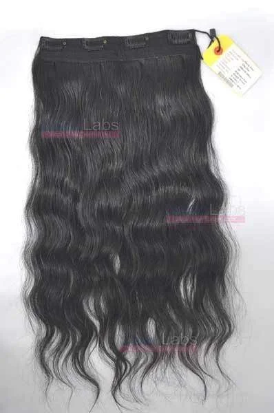 Pure Wavy Clip-in piece 18 Inch 01B Natural Black