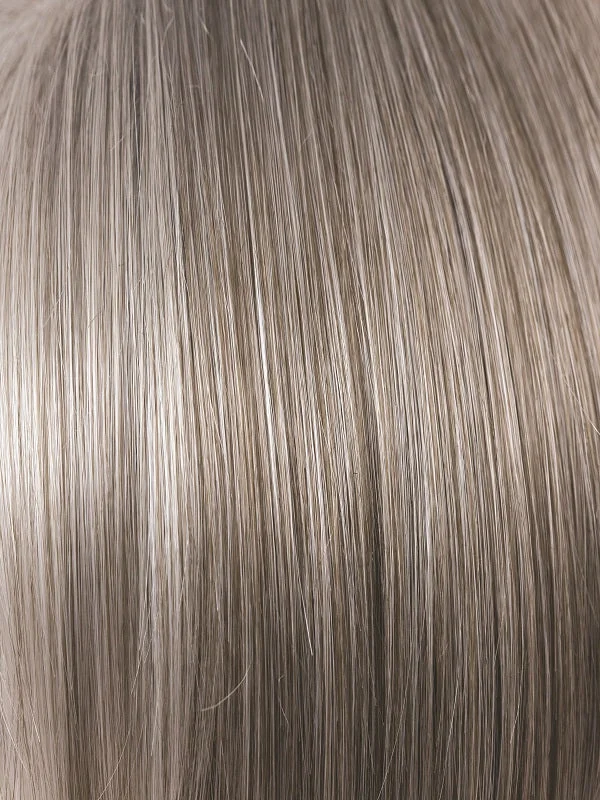 SANDY SILVER | Medium Brown Transitionally Blending to Silver and Dramatic Silver Bangs