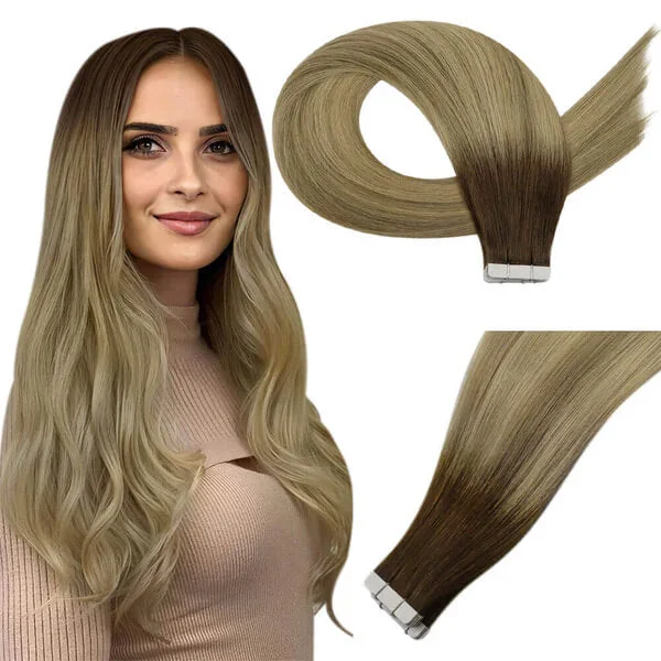 [US] Moresoo 100% Real Brazilian Virgin Tape In Human Hair Extensions (#3/8/22)