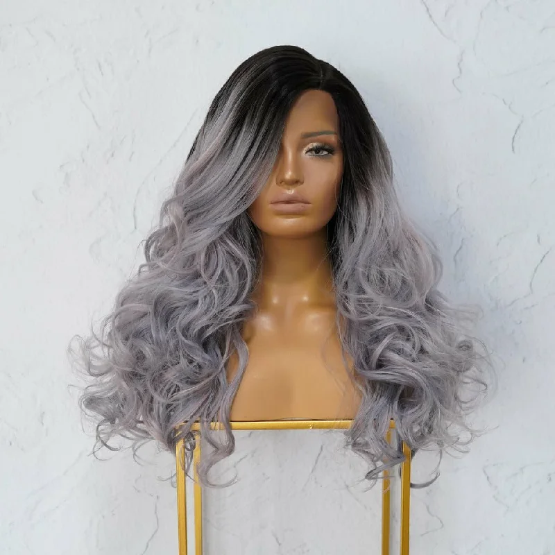 KYLE Grey Ombre Lace Front Wig