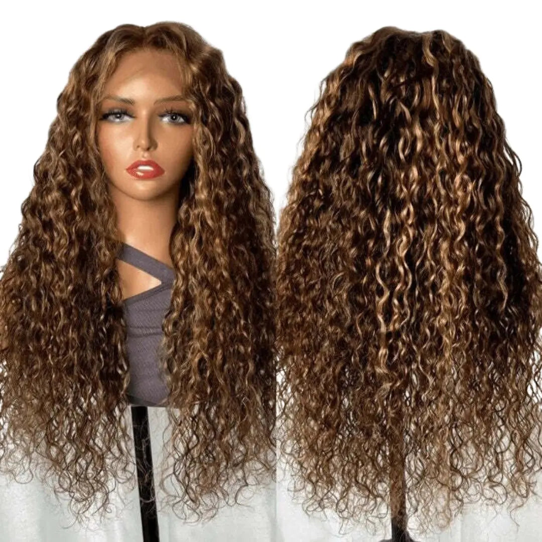 Rio 100% Brazilian Virgin Human Hair 13X6 HD Lace Frontal Wig - 12" Bohemian Curl Yonce Brown