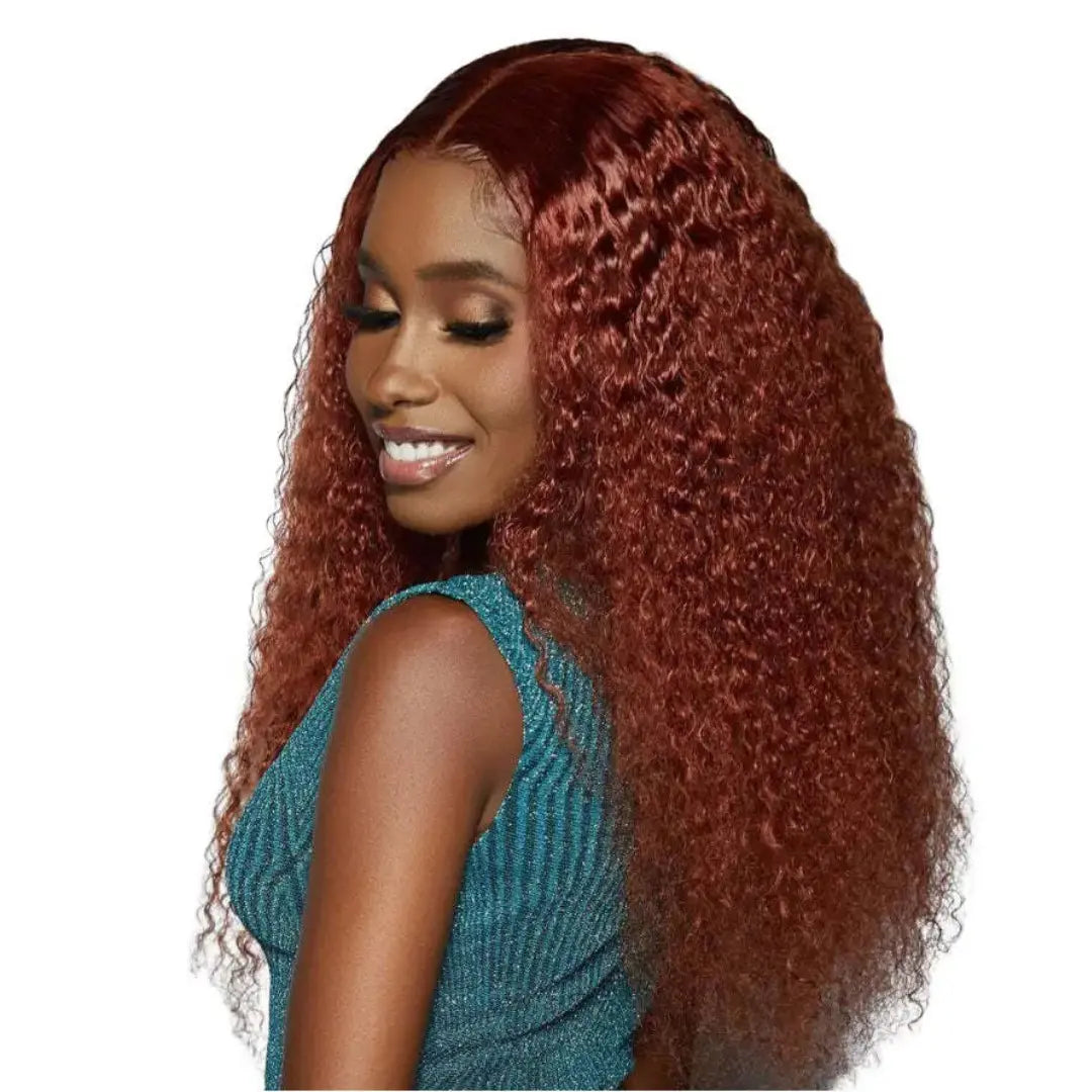 Rio Bebe 100% Human Hair Pre-Part 13X6 HD Lace Deep Middle Part Wig - Wavy Ginger - Paula 26"