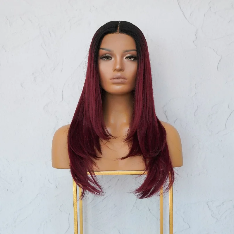 VANESSA Burgundy Lace Front Wig